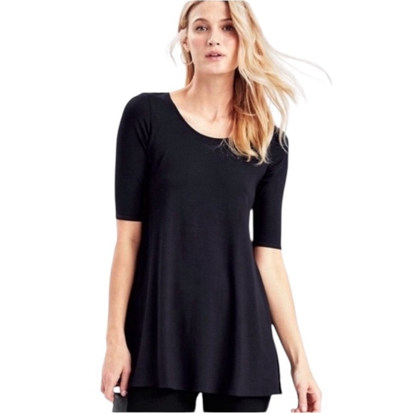 Eileen Fisher Long Stretch Jersey Tunic Top - Picture 1 of 5